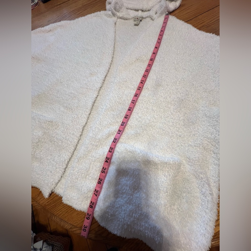Love Change Italy White Fuzzy Long Sleeve Cover Up Cardigan - XL ♥️ - Picture 7 of 8